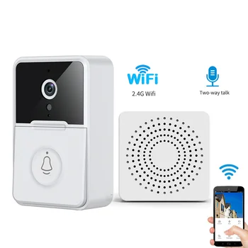 X3 Pro Smart Wifi Беспроводной Дверной звонок Камера 2,4 ГГц Ночного видения Видеодомофон Монитор домашней Безопасности Дверной звонок Аудиосистема