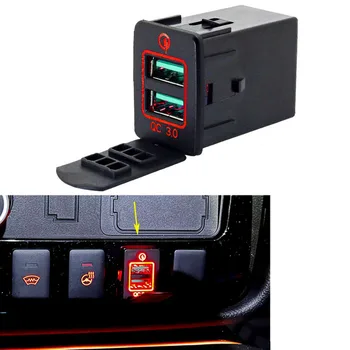 Автомобильный USB Адаптер Для Быстрой Зарядки Зарядного устройства Для телефона С Дисплеем Напряжения Для Mitsubishi Outlander 3 2018 Xpander Eclipse Cross ASX L200Triton