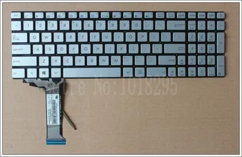 Новинка для ноутбука ASUS N751 N751J N751JK N751JX клавиатура с подсветкой US layout Серебристая