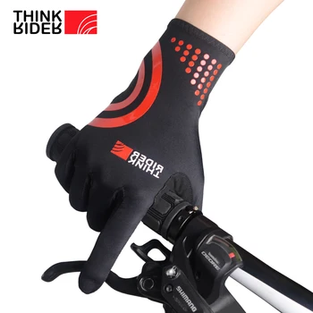 ThinkRider Сенсорный экран Длинные полные пальцы Гелевые Спортивные велосипедные перчатки MTB Для Шоссейной езды Гоночные перчатки Женские Мужские Велосипедные перчатки