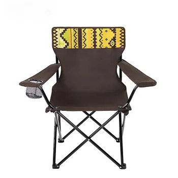 Уличный Портативный Складной Стул Походный стул Для хранения печати в национальном стиле Прочный Дизайн сетки с защитой от царапин и износа