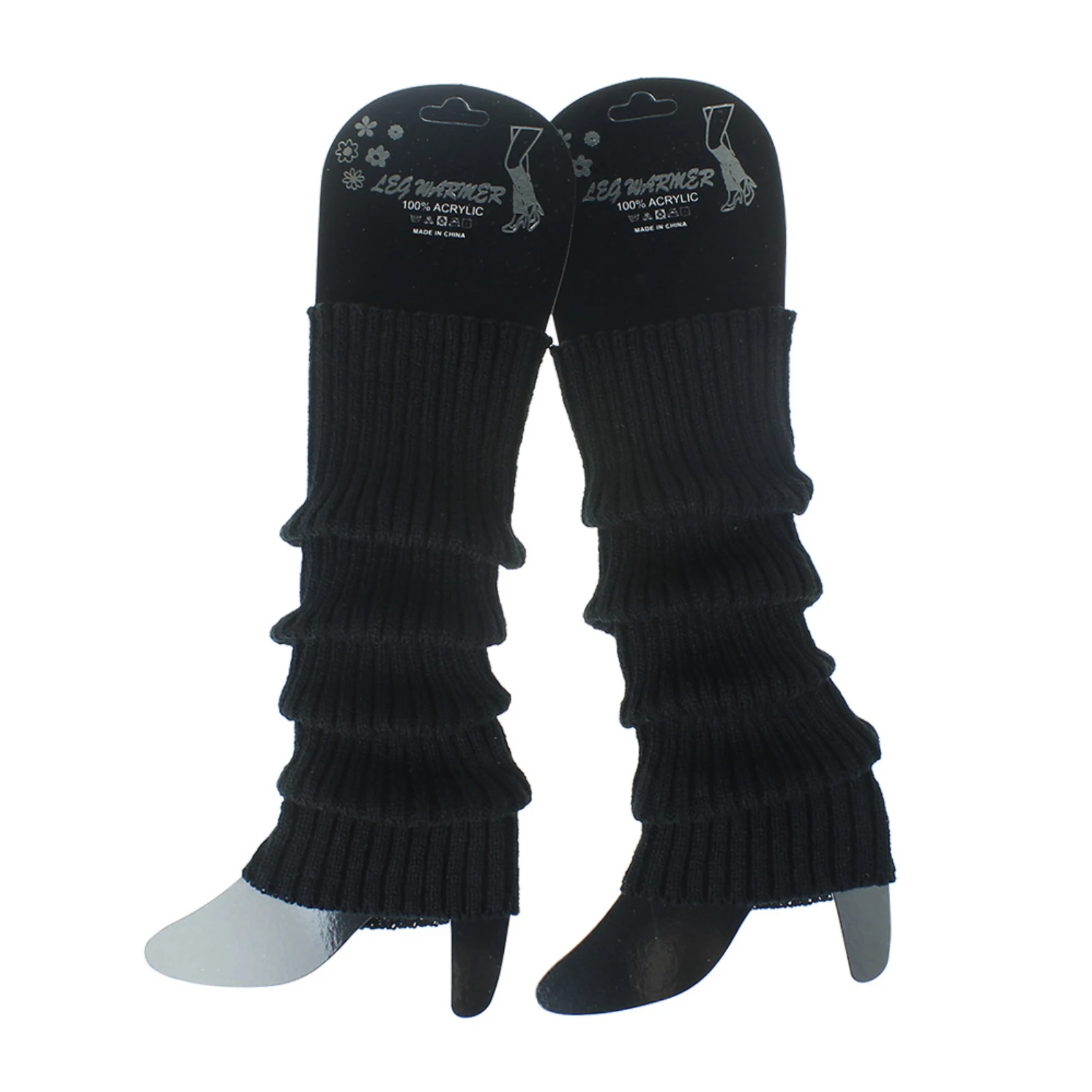 1 Пара Осенне-зимних спортивных гетр в рубчик для женщин и девочек, вязаные носки для вечеринки3