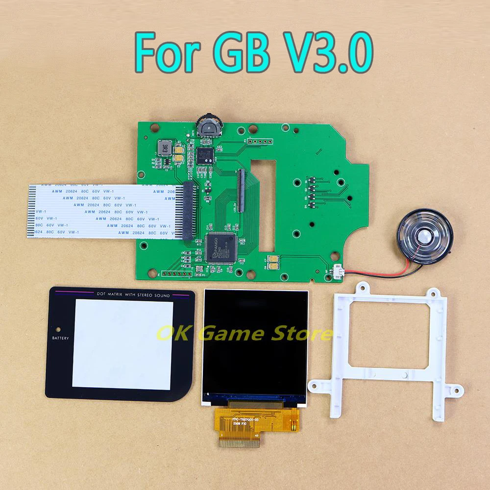 1 комплект для замены ГБ Комплект модификации подсветки Подсветки 2,6 Дюймов V3.0 ЖК-экран Высокой Яркости Для GameboyGB DMG GBO0