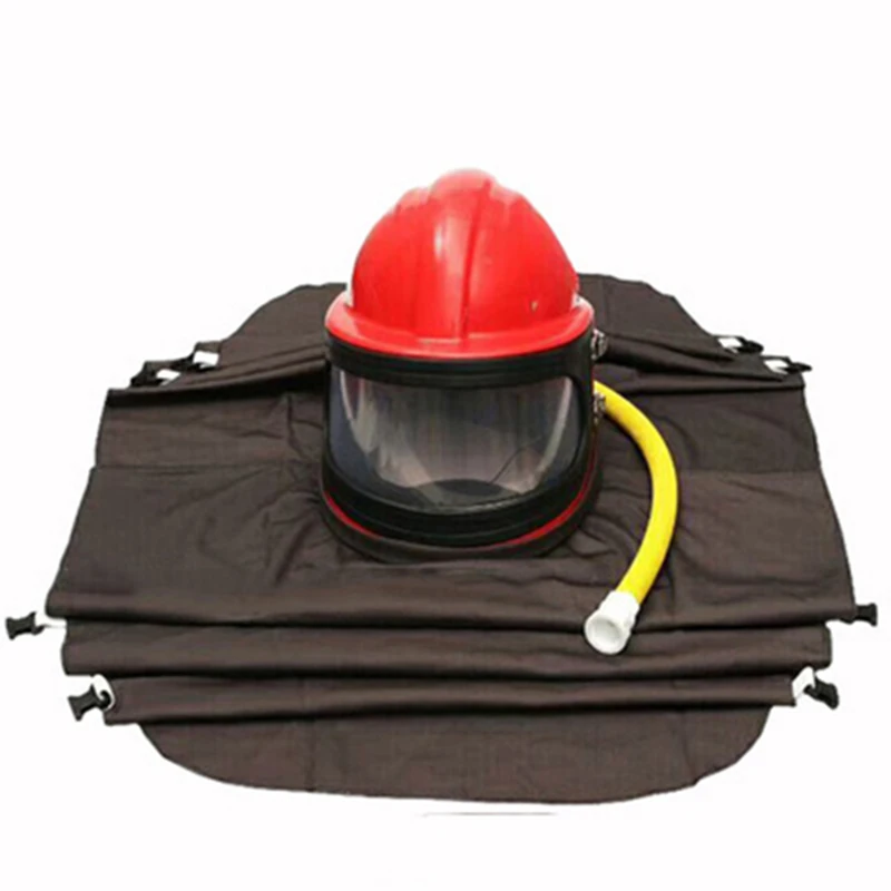 1 комплект защитной пленки для пескоструйной обработки из ПВХ, АБС, система подачи кислорода, защитный шлем для пескоструйной обработки, защитная маска0