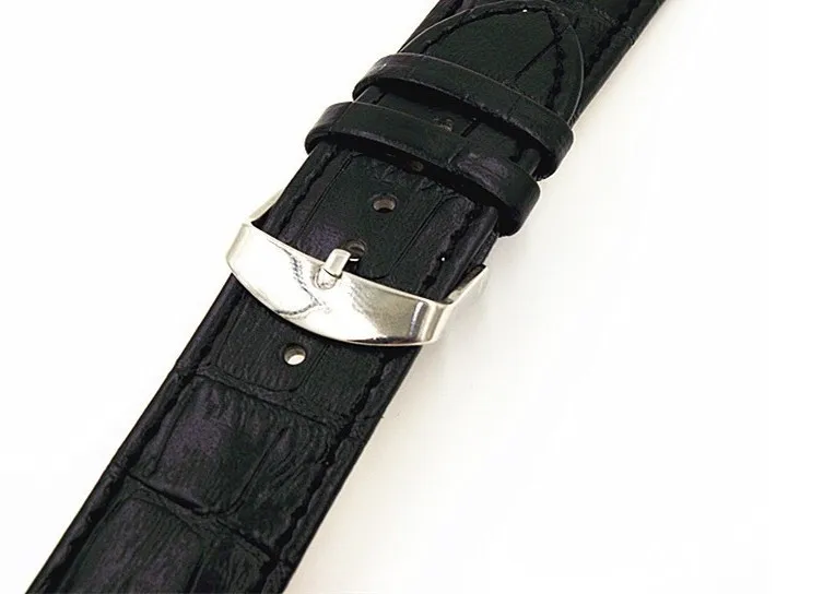1 шт. высококачественный ремешок для часов из натуральной кожи 24 мм, черный и коричневый цвета в наличии -81065