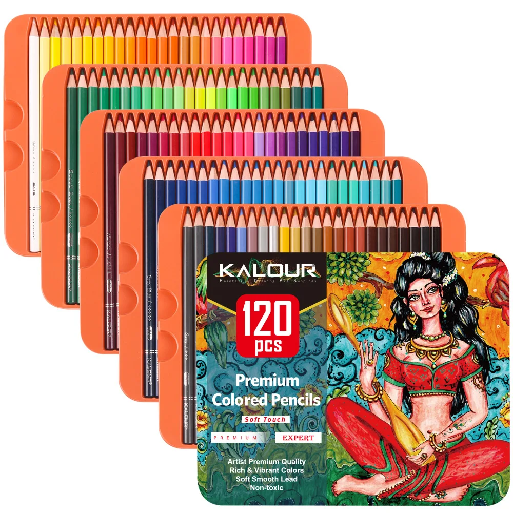 120 шт., профессиональные Масляные Карандаши, набор цветных карандашей для рисования, Цветной карандаш, Лучший подарок для мальчика и девочки на День Рождения, Цветные ручки0