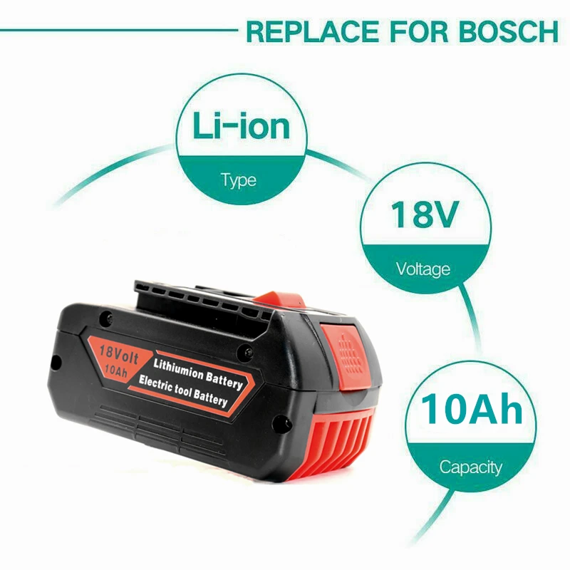 18 В 6000 мАч Перезаряжаемая Литий-ионная батарея для Bosch 18 В Резервная Батарея Портативная Замена BAT609 BAT619G Bosch GDS 250-Li2