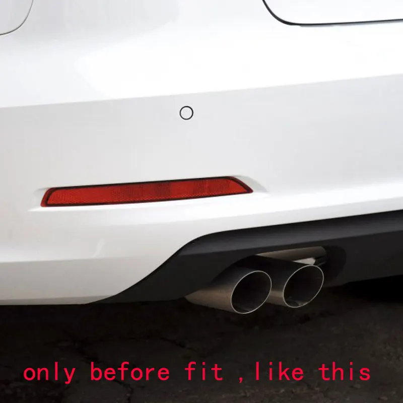 2 шт. Глушители выхлопных газов для Audi A3 8v Седан Sportback 2014-2016 Аксессуары для стайлинга автомобилей из нержавеющей Стали3