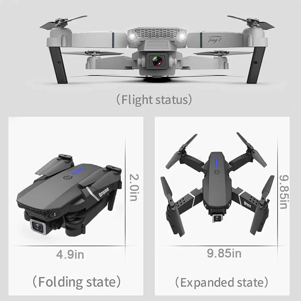 2023 E88 Pro Drone 4k Двойная Камера Vr 3d Режим 15 Минут Полета С Батареей Дальнего Действия Fpv Rc Складной Мини-Дрон5