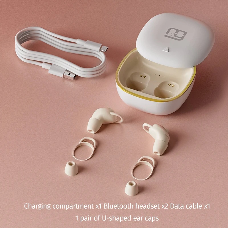 2023 Мини-невидимые беспроводные наушники Звуконепроницаемые наушники для сна Стереогарнитура Hi-Fi Безболезненное ношение Bluetooth 5.2 Touch Contal4