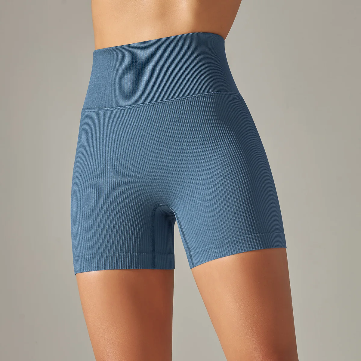 2023 Новая женская одежда для йоги в рубчик Осень-зима, длинная футболка, брюки с высокой талией, тренировочные костюмы4