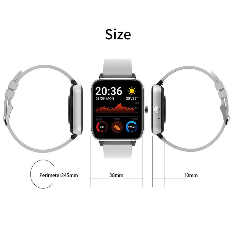 2023 Новые GT20 Bluetooth Call Женские Смарт-часы 1,69 Дюймов с Полным сенсорным экраном, Модные Часы для Измерения артериального Давления, Спортивные Умные Часы Для Женщин5