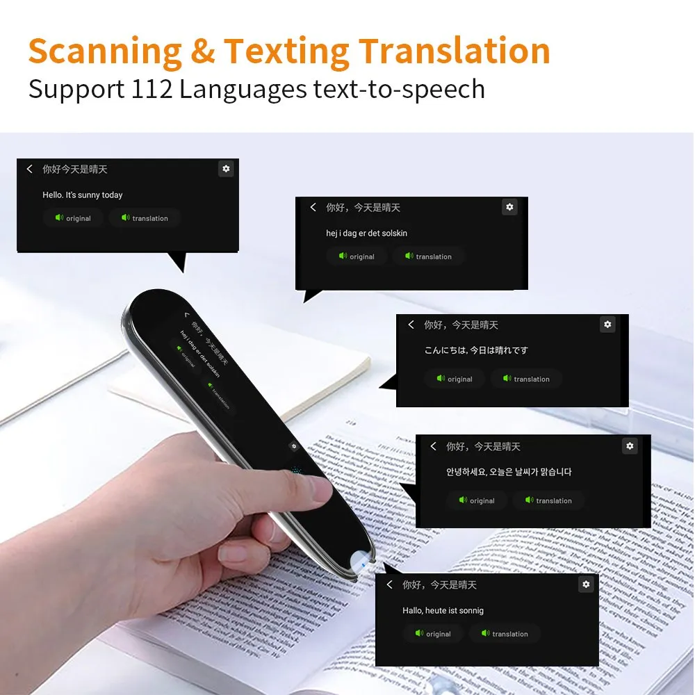 2023 Новый X2 Smart Voice Scan Translator Pen Многофункциональный Автономный переводчик языков в режиме реального времени, Деловые поездки за границу, обучение1