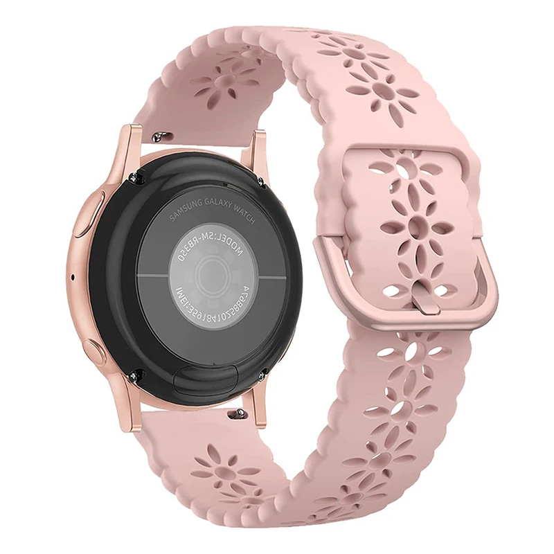 20мм 22мм Силиконовая лента Кружевная Силиконовая лента Женская Свадебная для девочек Милый романтический ремешок для Samsung Huawei Amazfit Smartwatch0