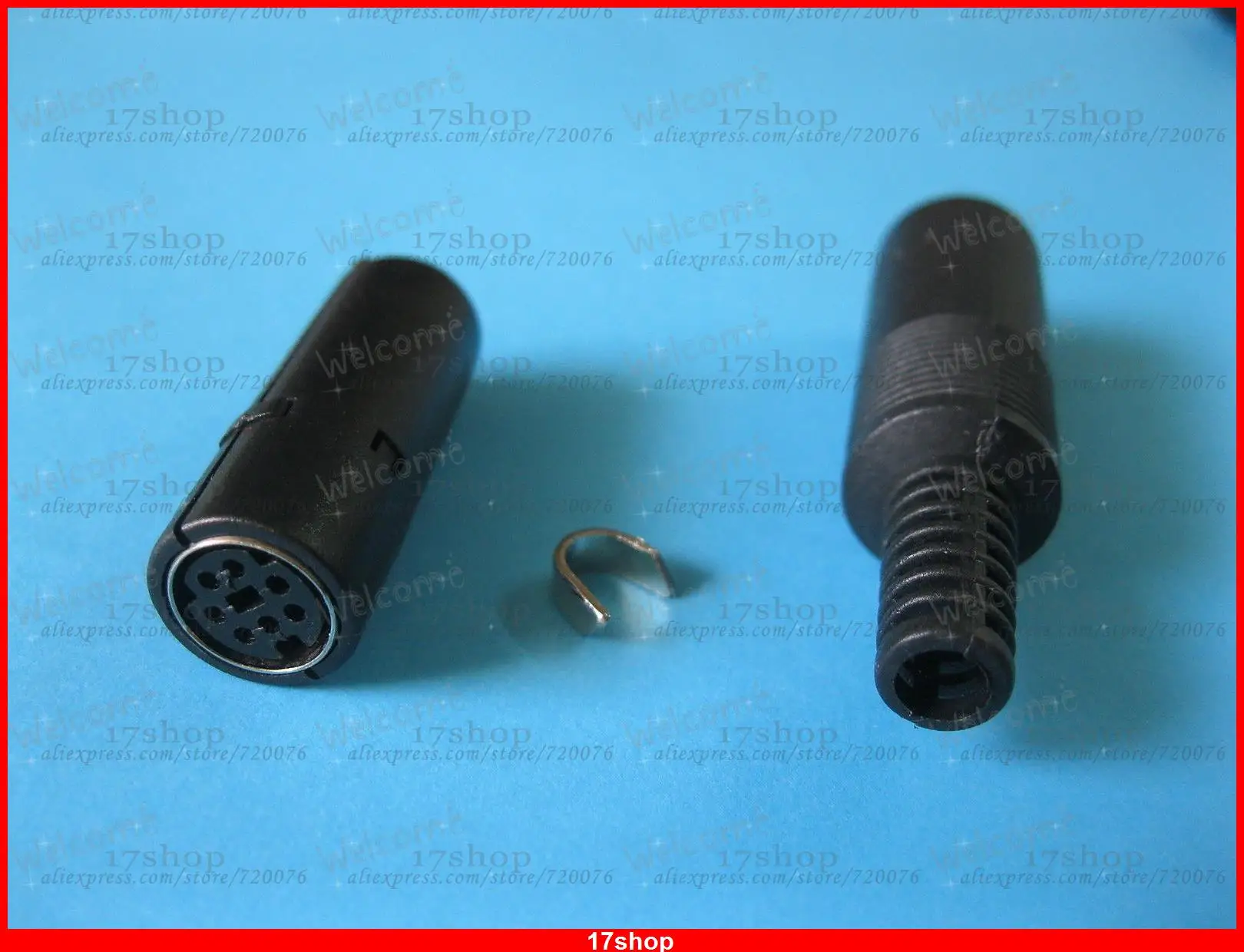 24 шт Стандартный разъем Mini DIN Jack 7 контактный разъем с пластиковой ручкой0