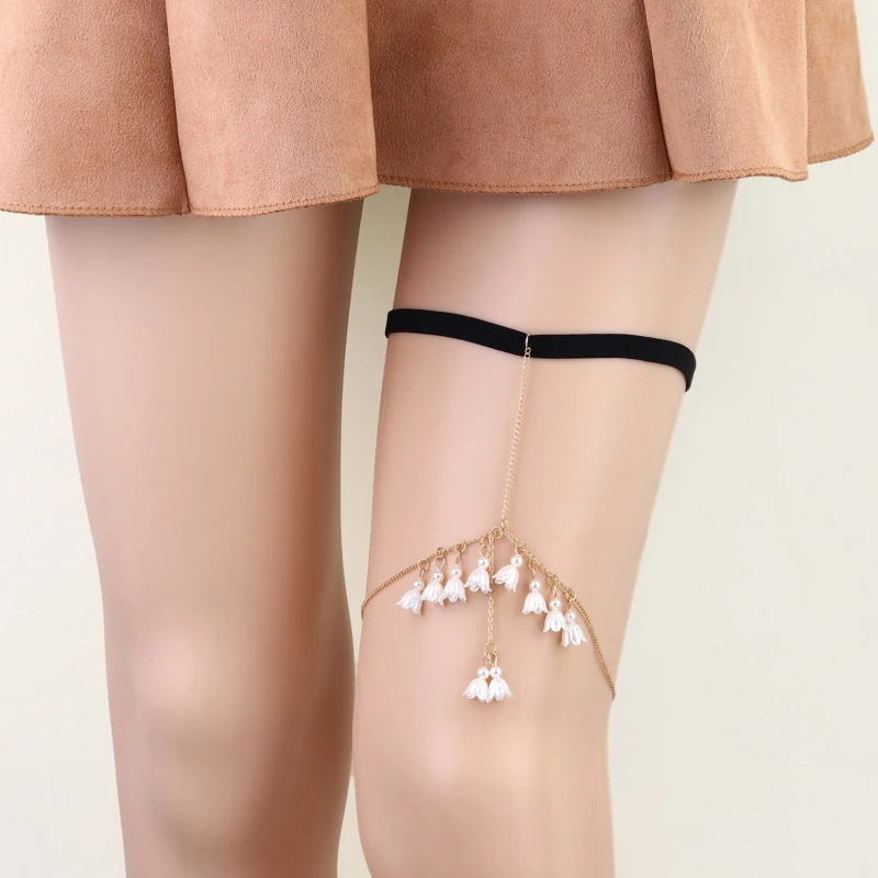 2XPC Женская Цепочка с кисточками в форме цветка, Многослойная цепочка, Женская летняя юбка-бикини, цепочка для ног2