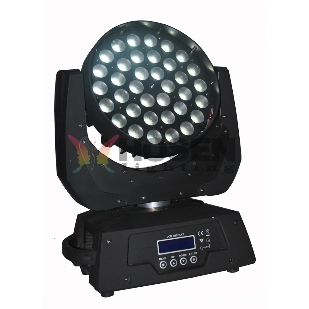 36 * 18 Вт RGBWA + UV 6в1 zoom светодиодный светильник для мытья движущейся головки3