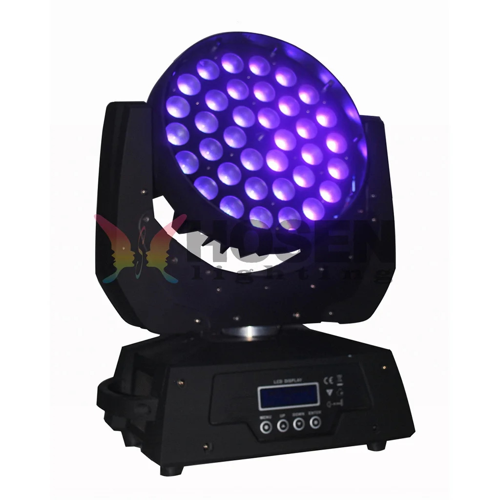 36 * 18 Вт RGBWA + UV 6в1 zoom светодиодный светильник для мытья движущейся головки5
