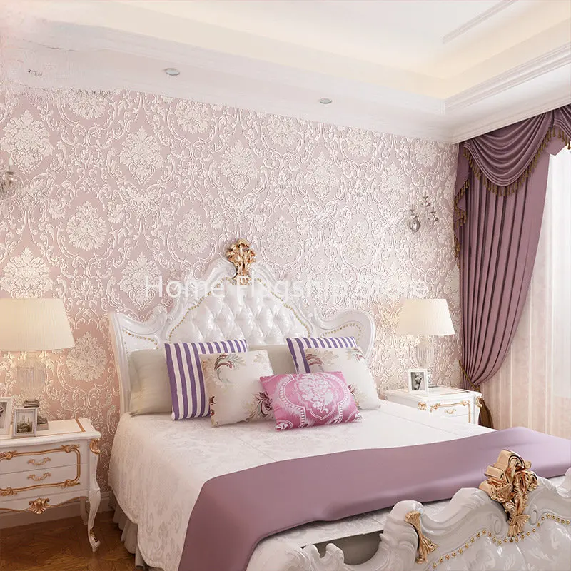 3D Розовые обои с цветочным Рисунком, Текстура стены спальни для девочек, Наклейки на стену, Контактная бумага, Рулон обоев для домашнего декора 20232