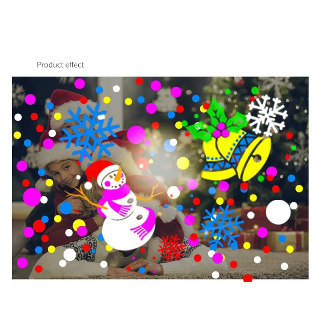 4 светодиодных рождественских 16 Динамических рисунка, Рождественский Супер яркий Узор, Вращающийся Внутренний Наружный Проекционный светильник3