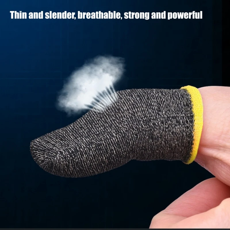 5 пар игровых перчаток для мобильных телефонов, защищающих от пота пальцы, перчатки для игры с нескользящим сенсорным экраном, рукава для большого пальца0