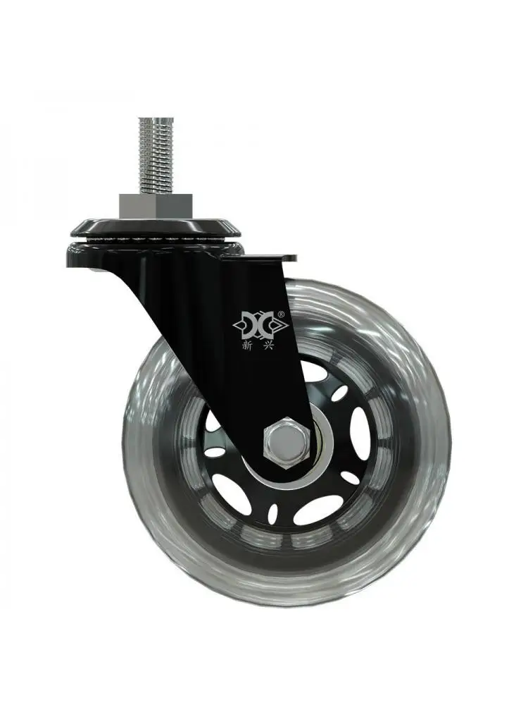 (5 упаковок) 3-дюймовый M8/M10 Pu Винтовой Ролик Ice Wheel Для электрофореза Развлекательного оборудования Scooter Universal Mute Caster4