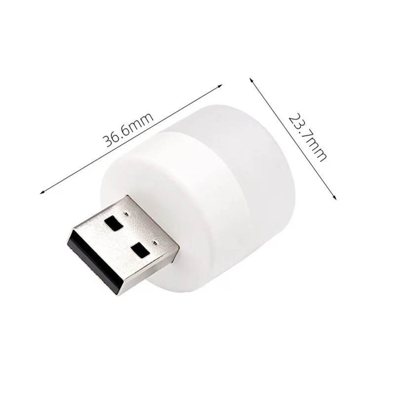 5 шт. USB-штекер Лампа для зарядки мобильных устройств USB Маленькие книжные лампы LED Защита глаз Лампа для чтения Маленький круглый ночник4