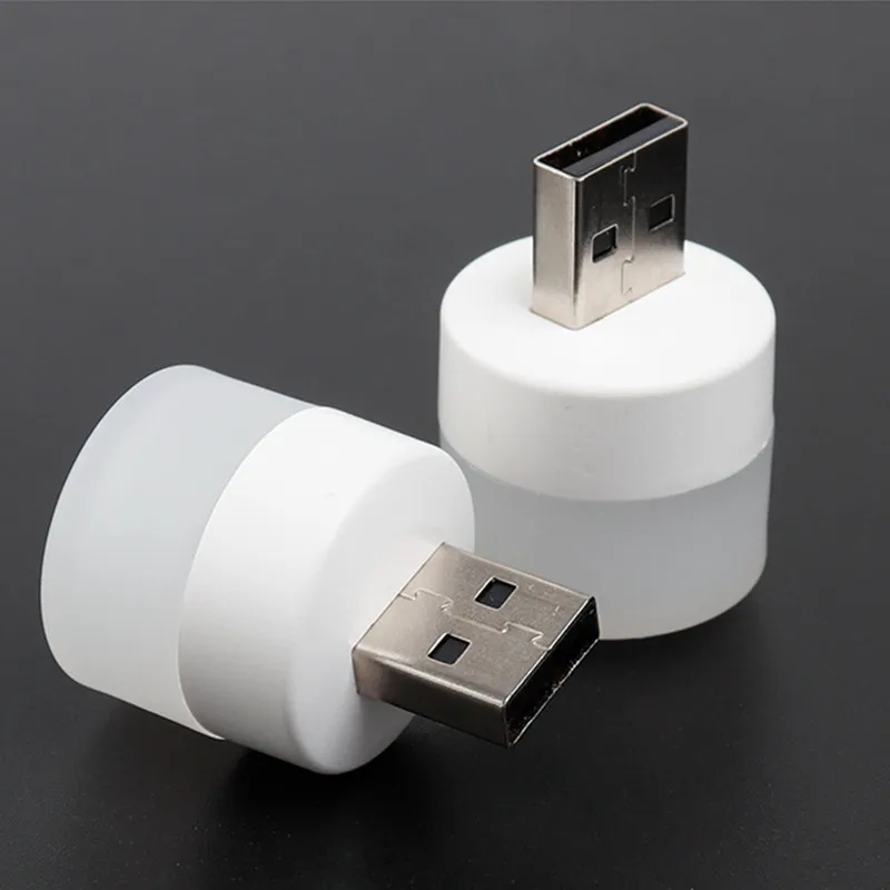 5 шт. USB-штекер Лампа для зарядки мобильных устройств USB Маленькие книжные лампы LED Защита глаз Лампа для чтения Маленький круглый ночник5