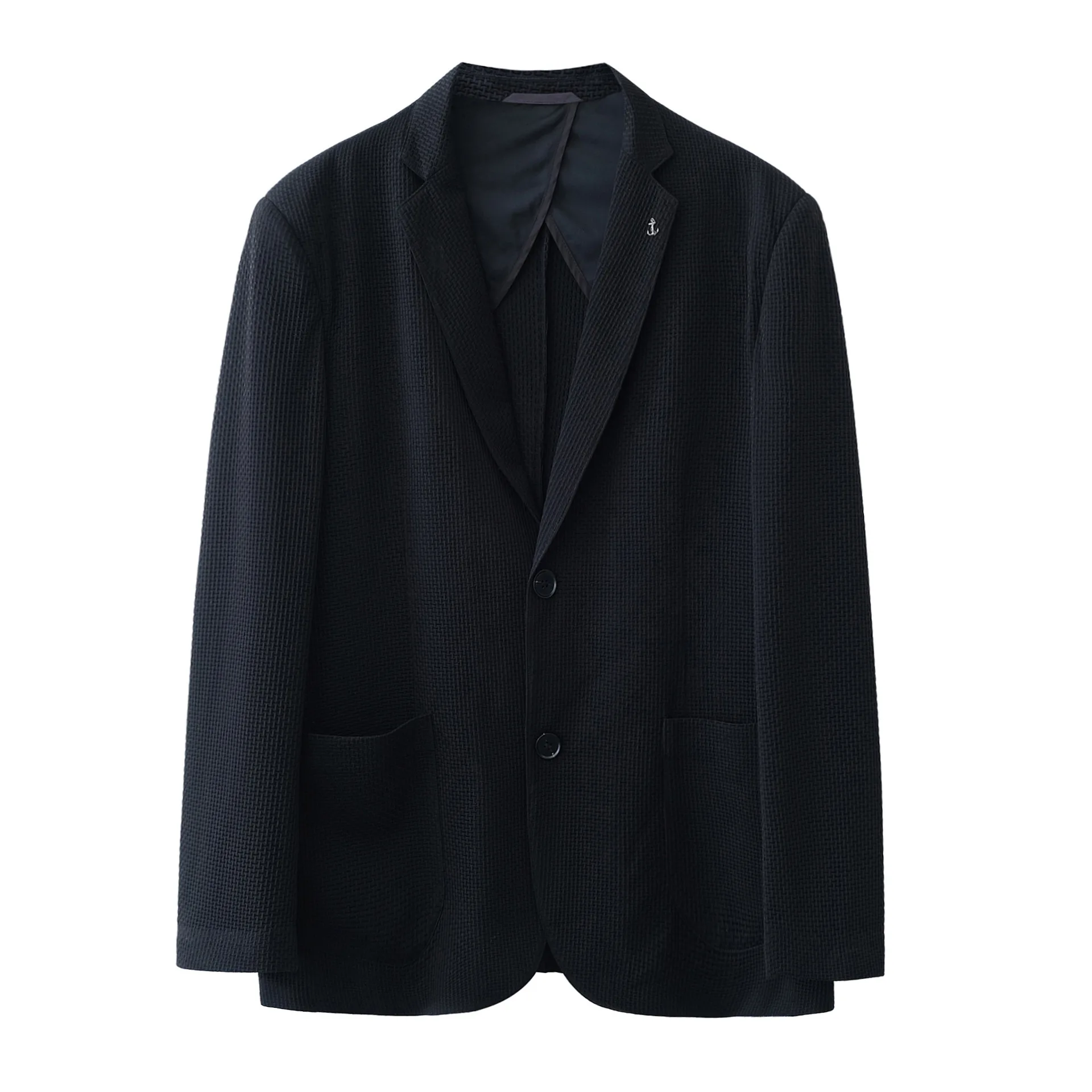 5995-2023 Осенне-зимний новый продукт, мужской костюм, деловой, повседневный, простой, в сетку, однобортный, западный жакет, мужское верхнее пальто1