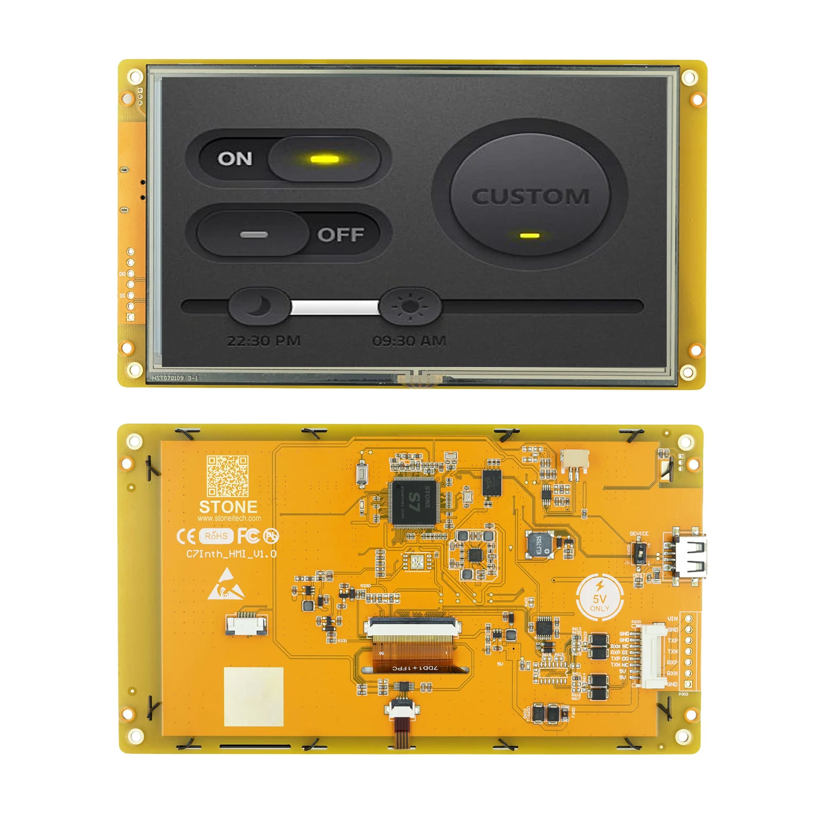 7-дюймовый сенсорный ЖК-дисплей с подсветкой на 20000 часов жизнеобеспечения Raspberry Pi0