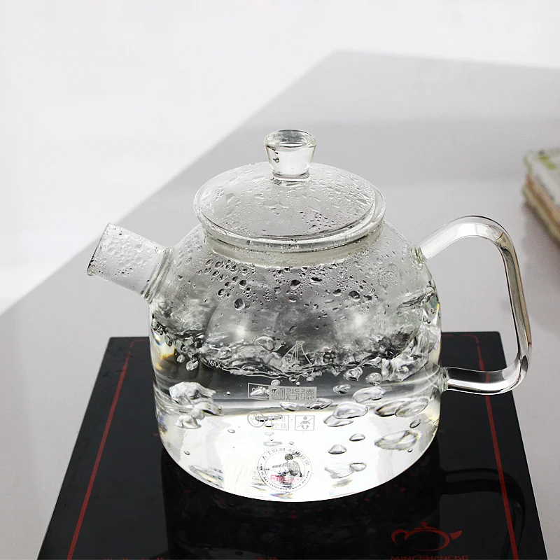 900 мл Прямой огонь специальный высокотемпературный стеклянный чайник ручной работы стеклянный чайник цветочный чайник чайник Со стеклянной крышкой1