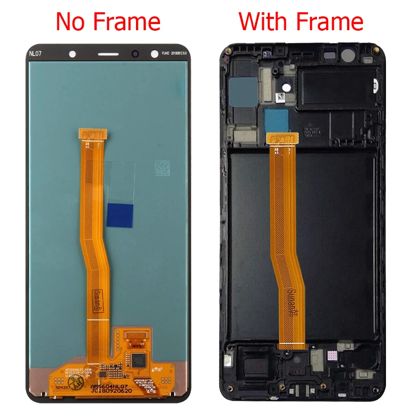 AAA + OLED A750 ЖК-дисплей Для Samsung Galaxy A7 2018 ЖК-дисплей SM-A750F A750F A750 Дисплей С Рамкой, Замена сенсорного экрана, Дигитайзер1
