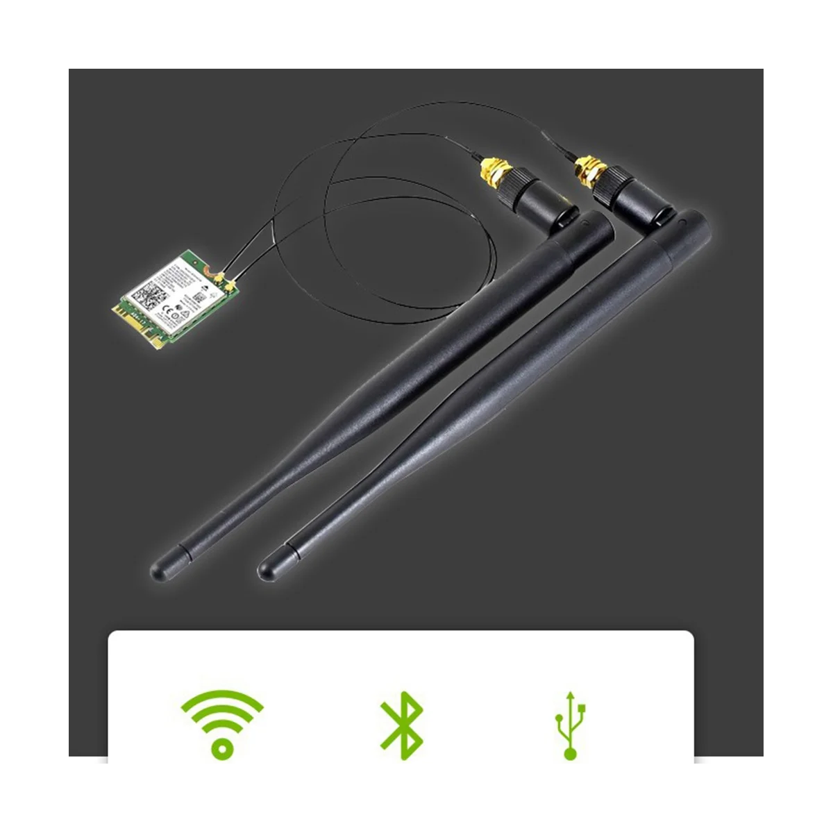 AC8265 Wifi Карта + 6 дБ антенна Сетевой адаптер для Nano 300 Мбит/с + 867 Мбит/с 2,4 ГГц 5 ГГц Двухдиапазонный NGFF BT4.22