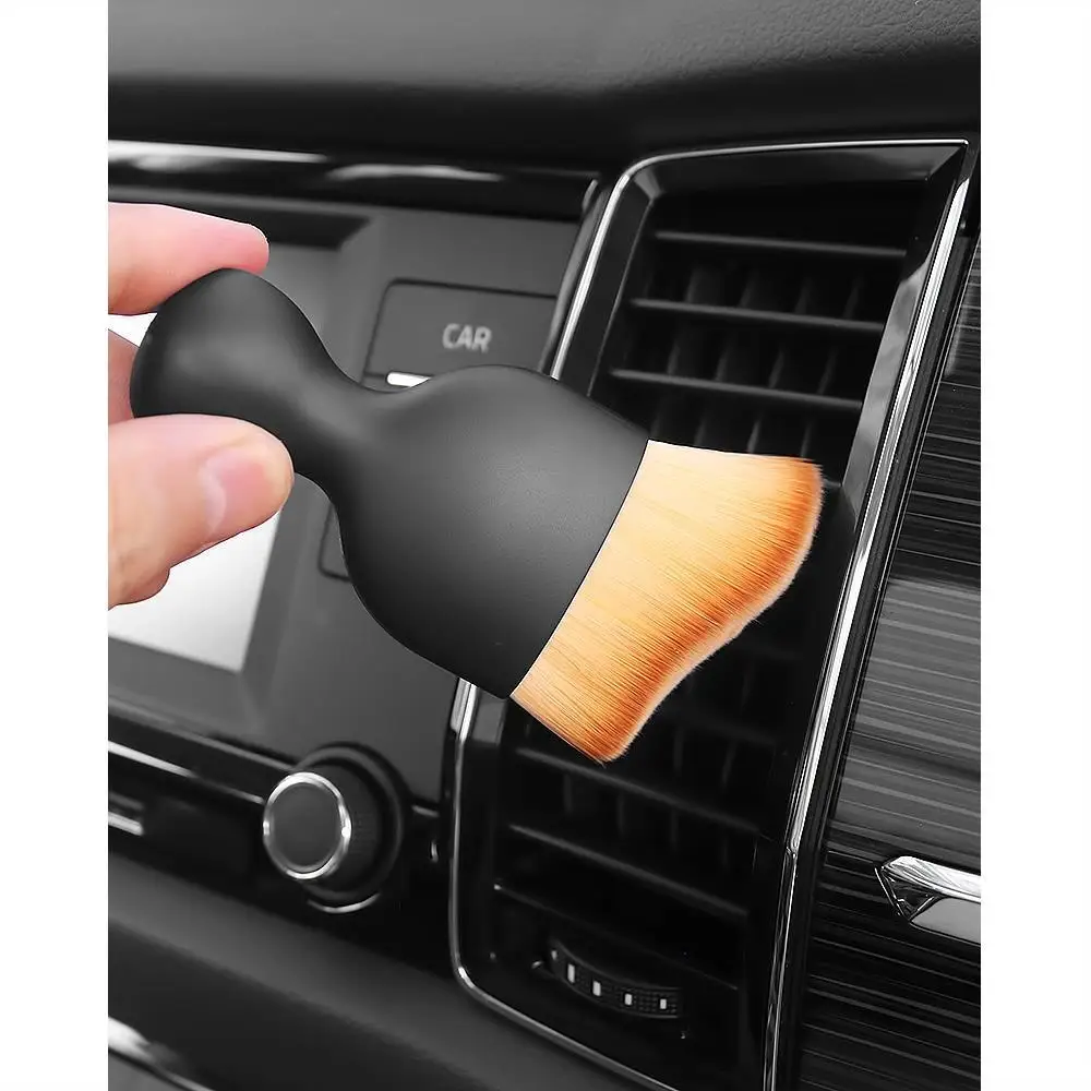 Akzz Инструмент для чистки салона автомобиля, Щетка для очистки выхода воздуха из кондиционера, Автомобильная щетка, щетка для удаления пыли из автомобильных щелей, Артефактная щетка0