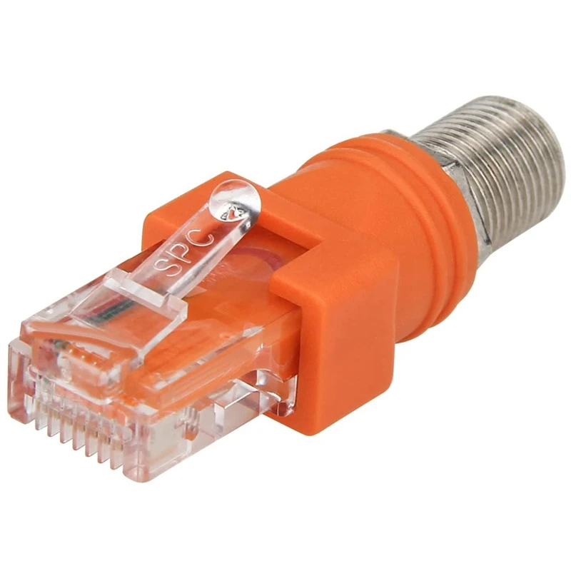 BEAU-Коаксиальный адаптер Ethernet, 4 Комплекта Коаксиальных Преобразователей RF F Female В RJ45 Male Для Линейного Тестера5