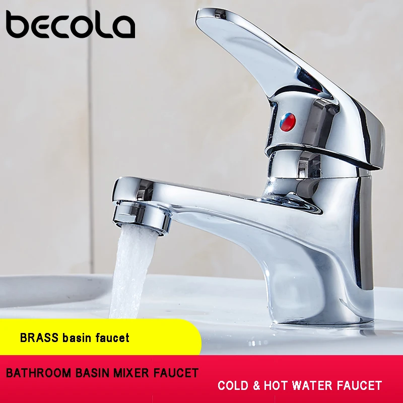 Becola хромированный смеситель для раковины, смеситель для ванной комнаты, кран для раковины с одной ручкой, кран для ванны с горячей и холодной водой на бортике, 51010