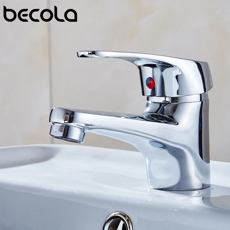 Becola хромированный смеситель для раковины, смеситель для ванной комнаты, кран для раковины с одной ручкой, кран для ванны с горячей и холодной водой на бортике, 51012