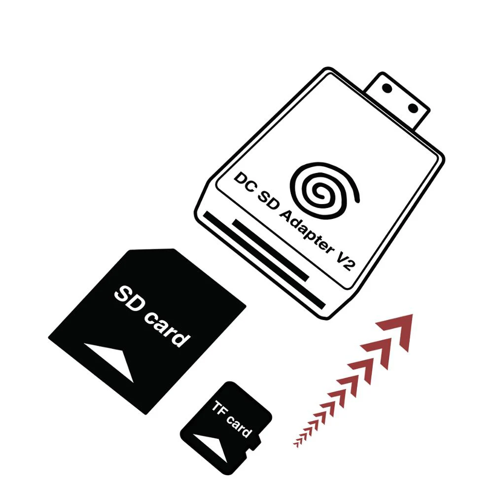 Bitfunx SD/TF Card Adapter Reader V2 для SEGA Dreamcast и CD с загрузчиком DreamShell для чтения игр3