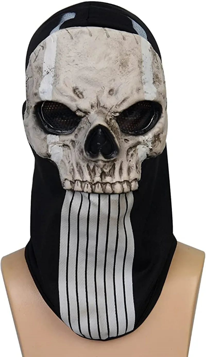 Call of Duty Маска Призрака, маска с черепом, маска для всего лица, костюм, маска для спорта, Хэллоуина, Косплея1