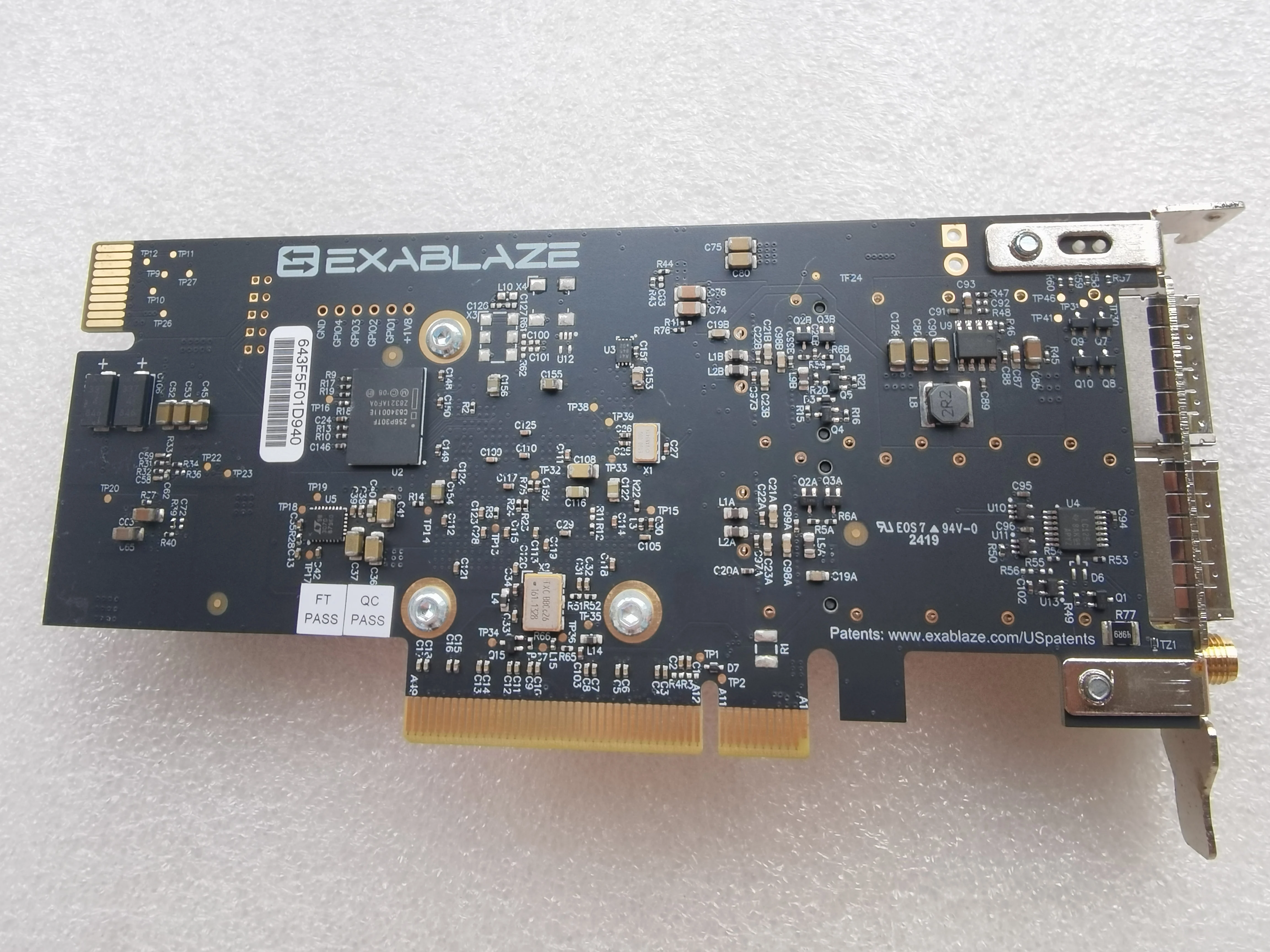 Exablaze ExaNIC X40 Двухпортовый процессор с низкой задержкой 40GbE QSFP + PCI-E 3.0 NIC FPGA SFF1