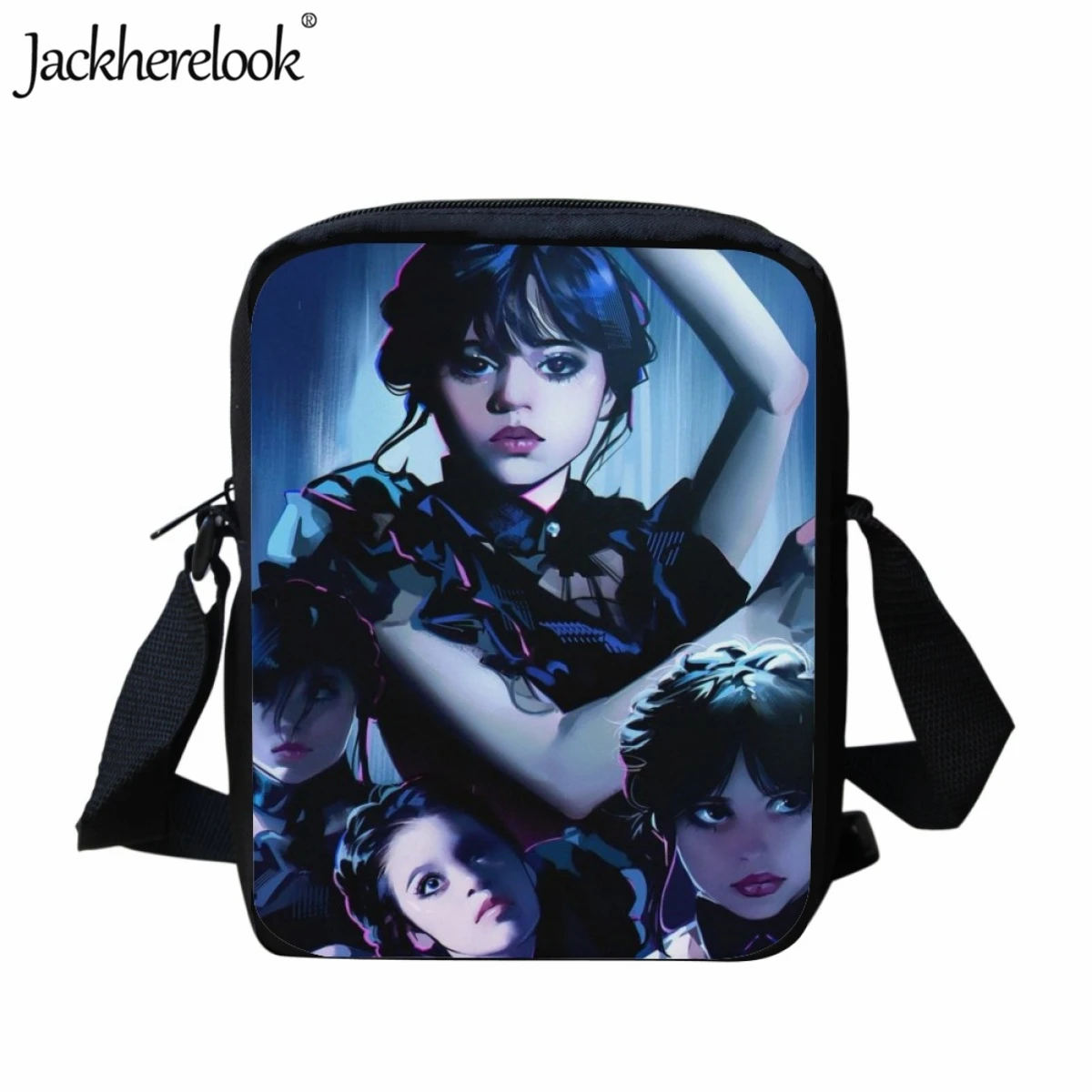Jackherelook Школьная сумка для подростков с принтом Среды Адамс, Маленькая вместительная Модная Женская сумка через плечо, Повседневная дорожная сумка0