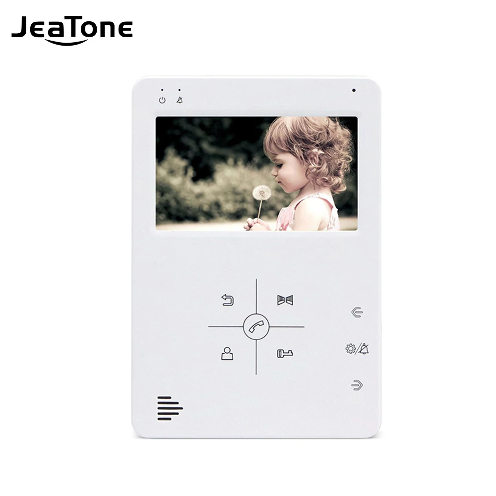 JeaTone 4,3/7 Дюймов 1200TVL Камера HD Видеодомофон Домофон с несколькими языками, Водонепроницаемый Дверной звонок, простая установка5