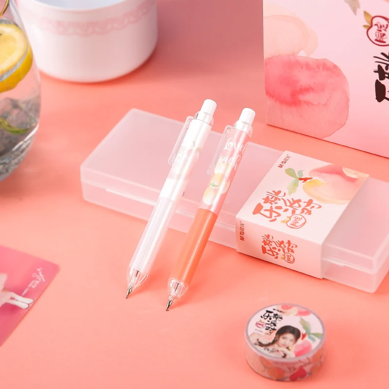 M & G Peach Party Limited, автоматический карандаш, Розовый Милый карандаш, школьный рисунок, Механический карандаш 0,5 мм0