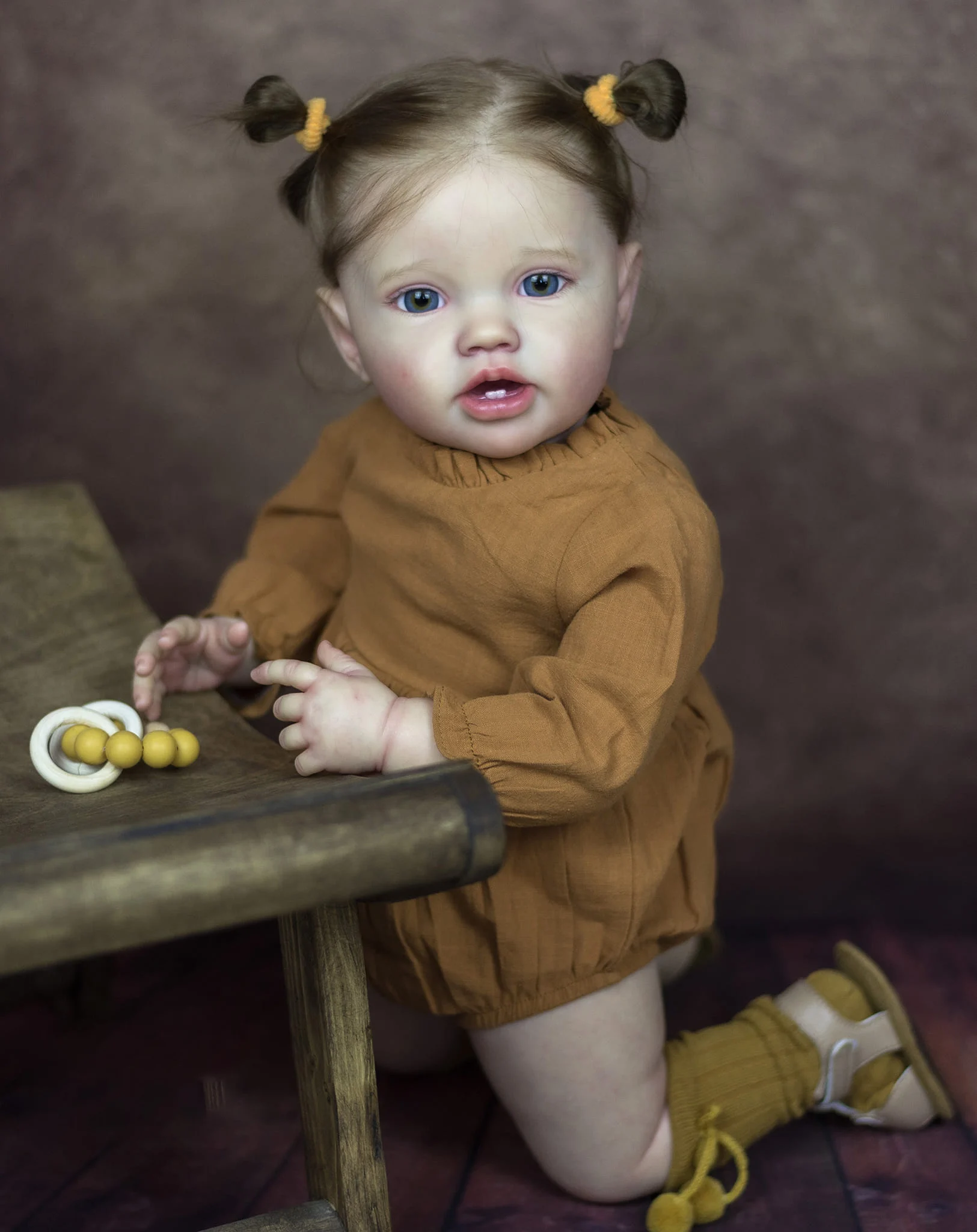 NPK 24-Дюймовая Кукла для Новорожденных Малышей Reborn Lottie Princess Girl реалистичная Мягкая На Ощупь 3D-Художественная Кукла с Ручными Корневыми Волосами3