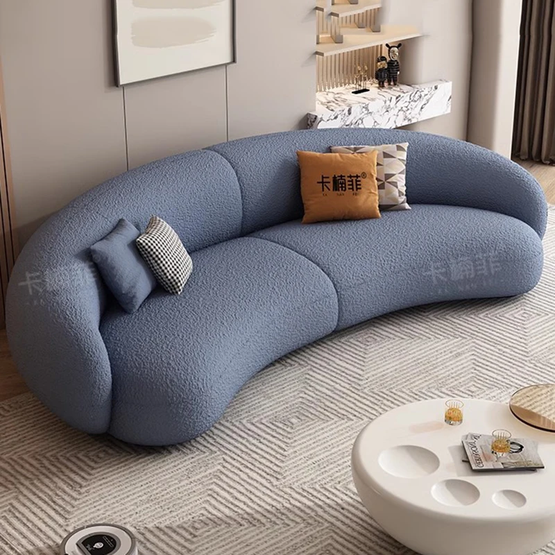 Nordic King Size Диван-кресло для гостиной Дизайнерский изогнутый диван Эргономичный Комфорт Уникальная Высококачественная Мебель Divano Для дома1