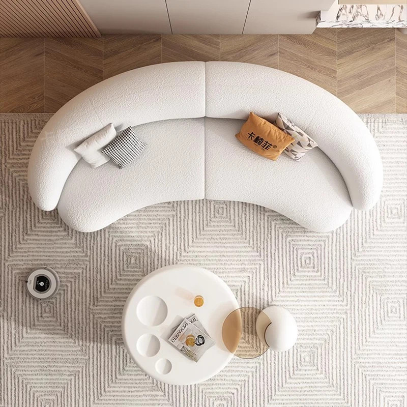 Nordic King Size Диван-кресло для гостиной Дизайнерский изогнутый диван Эргономичный Комфорт Уникальная Высококачественная Мебель Divano Для дома5