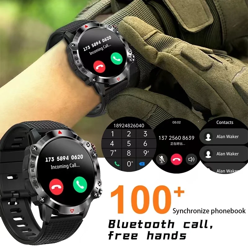 P-РОСКОШНЫЕ Новые Смарт-часы Мужские BT Call Smartwatch Man 2023 IP68 Водонепроницаемый 360 HD Экран 450 мАч 15 Дней в режиме ожидания Для Android IOS1