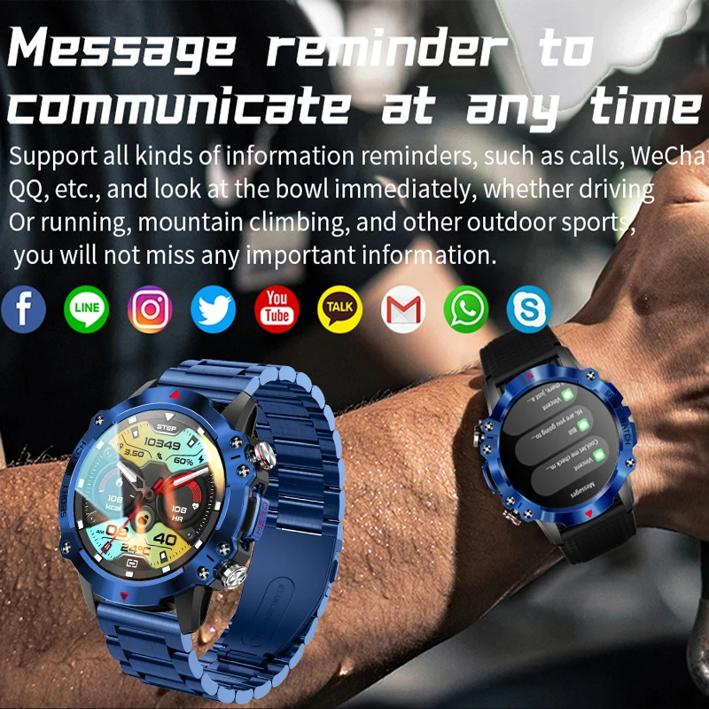 P-РОСКОШНЫЕ Новые Смарт-часы Мужские BT Call Smartwatch Man 2023 IP68 Водонепроницаемый 360 HD Экран 450 мАч 15 Дней в режиме ожидания Для Android IOS5