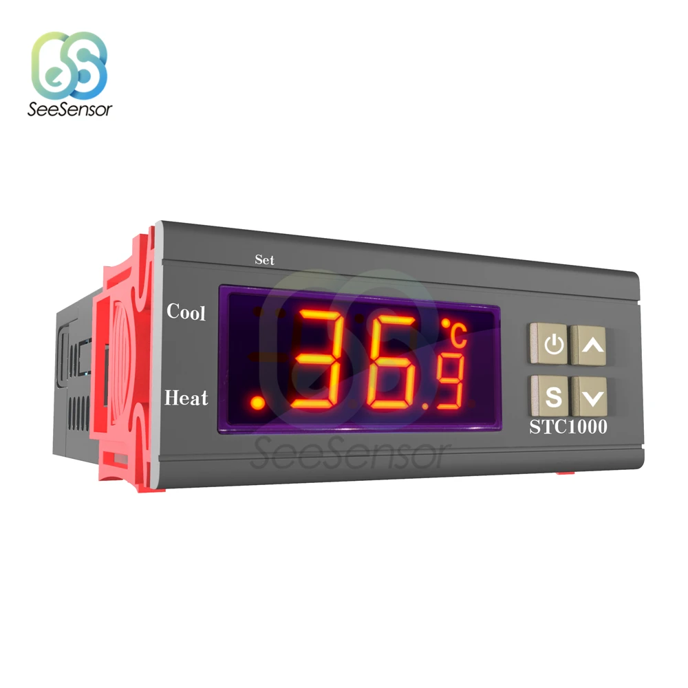 STC-1000 110V 220V 12V 24V СВЕТОДИОДНЫЙ Цифровой Термостат Регулятор Температуры Терморегулятор для Инкубатора Нагревательный Регулятор Охлаждения1