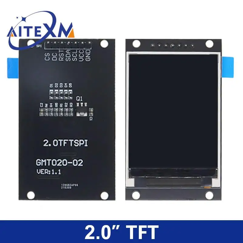 TFT-дисплей 2,0-дюймовый OLED-ЖК-привод IC ST7789V 240rgb x320 с Матричным интерфейсом SPI для Полноцветного ЖК-модуля Arduio0